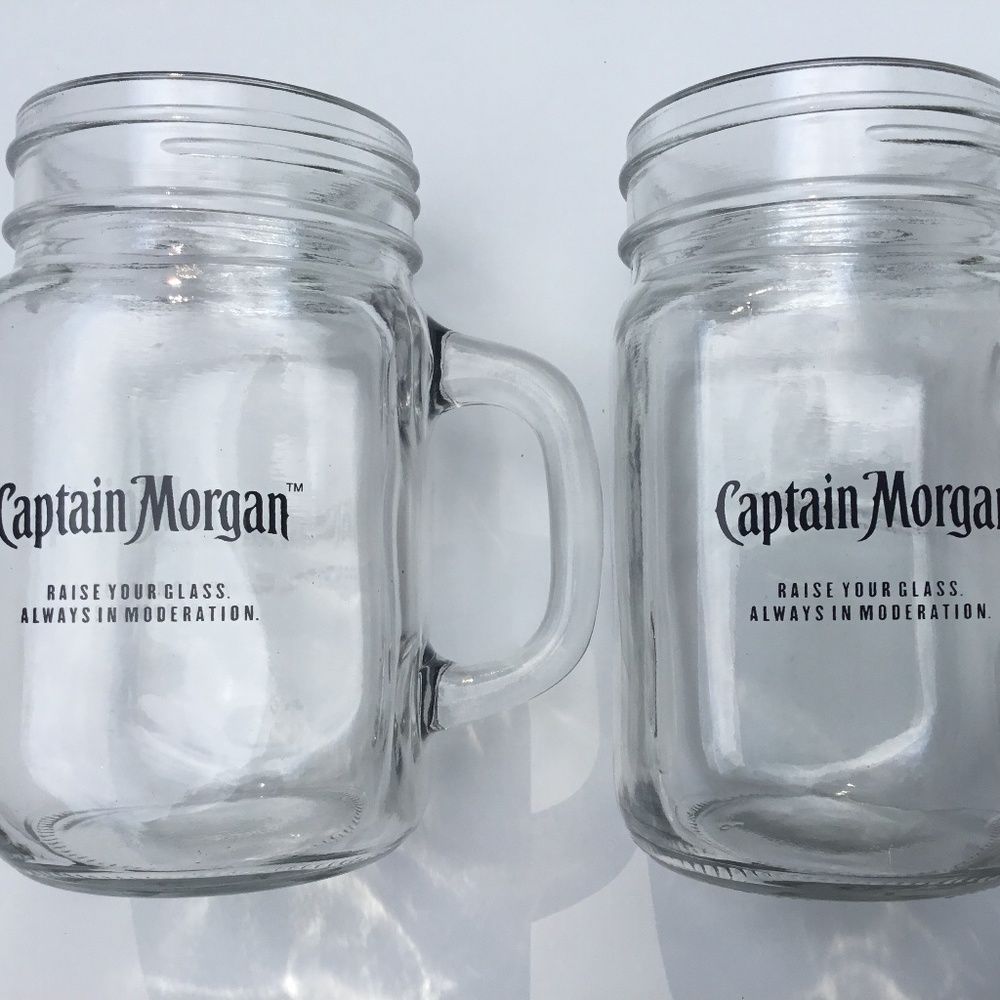 Captain Morgan Mason Drinking Jars set of 2